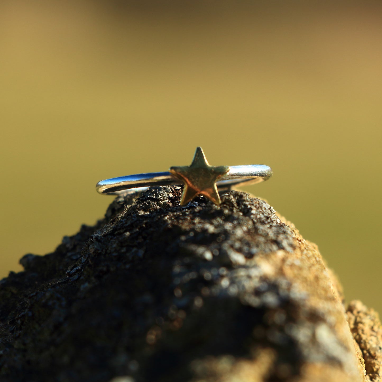 Handmade Silver Ring - Heart, Star, Moon Charm