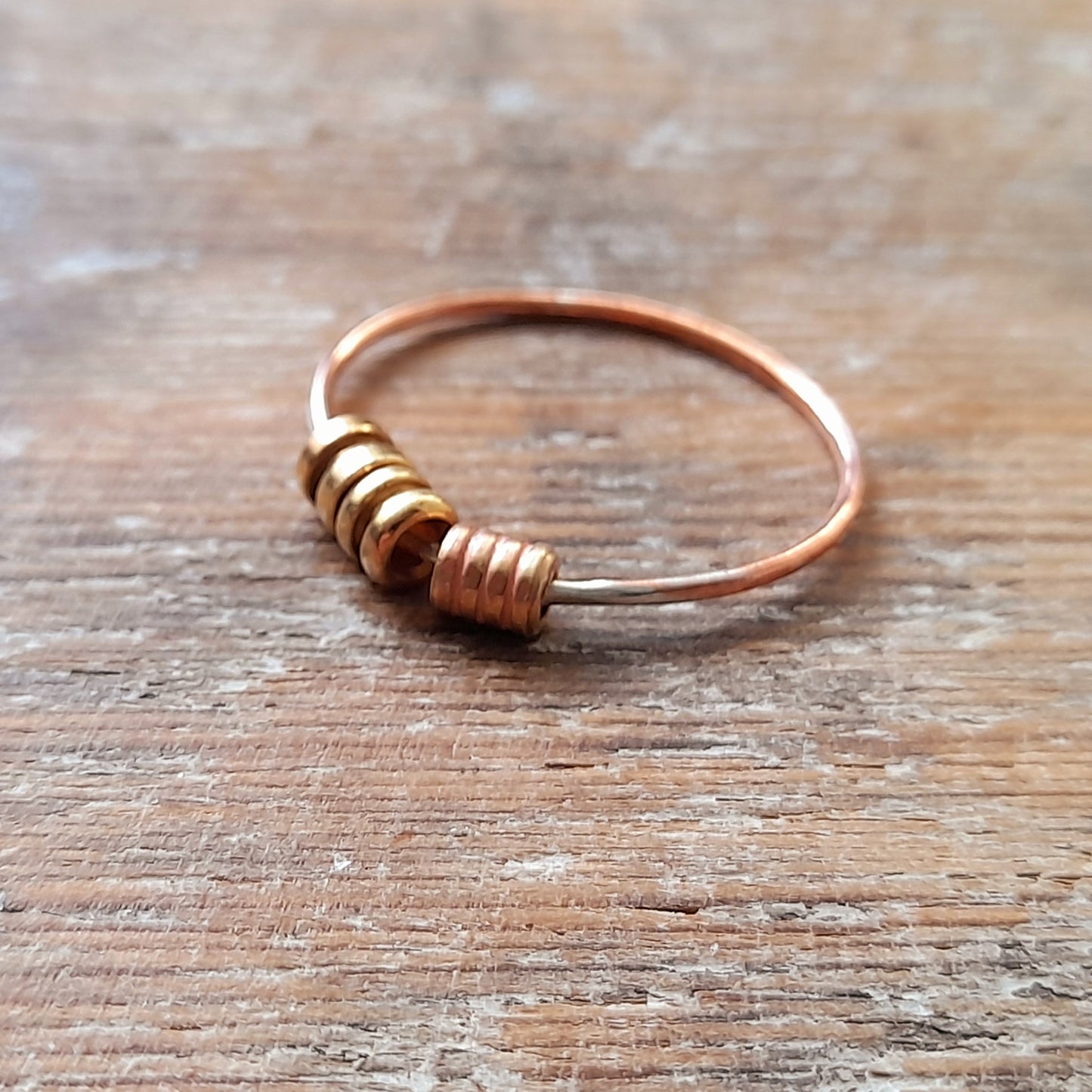 Fidget rings, thumb rings, spinning rings and fiddle rings (copper)