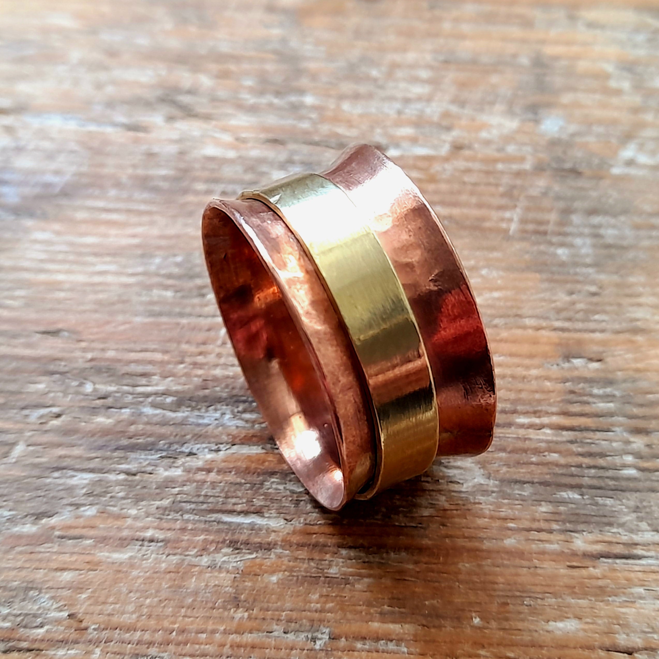 Jazz Ring - twisted hammered Copper newest unisex ring