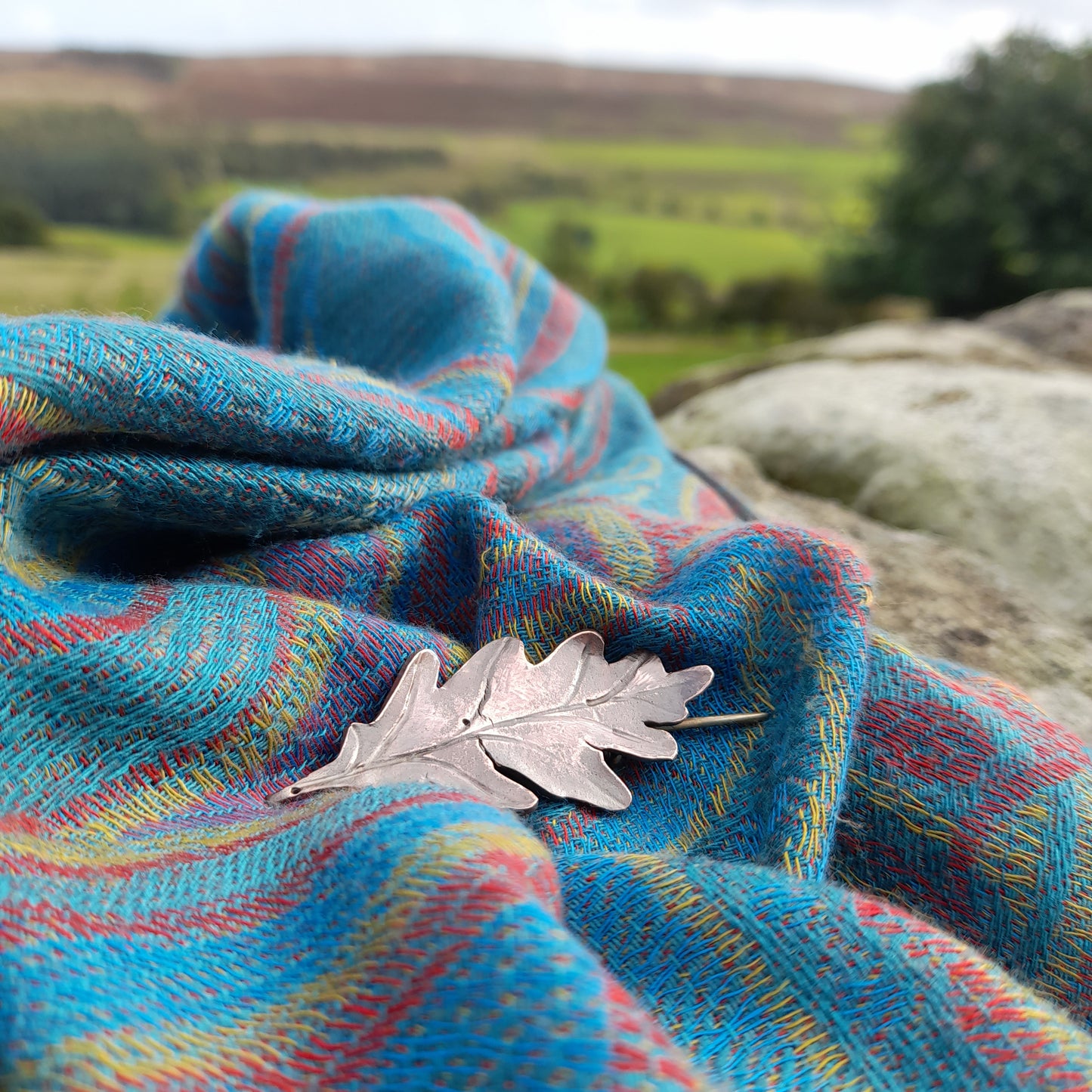 Handmade Copper Oak Leaf Brooch. Autumn Oak Leaf Brooch