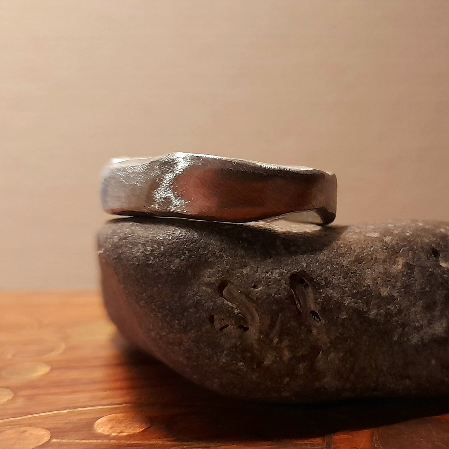 Pewter Ring. Chunky Ring. Men's and Women's Handcrafted Pewter Ring. Solid, durable and completely unique