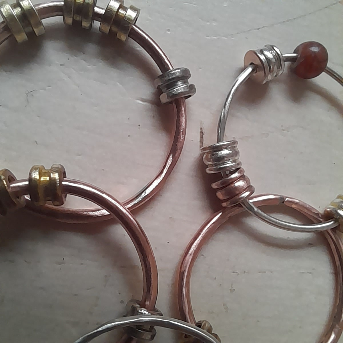 Fidget rings, thumb rings, spinning rings and fiddle rings (copper)