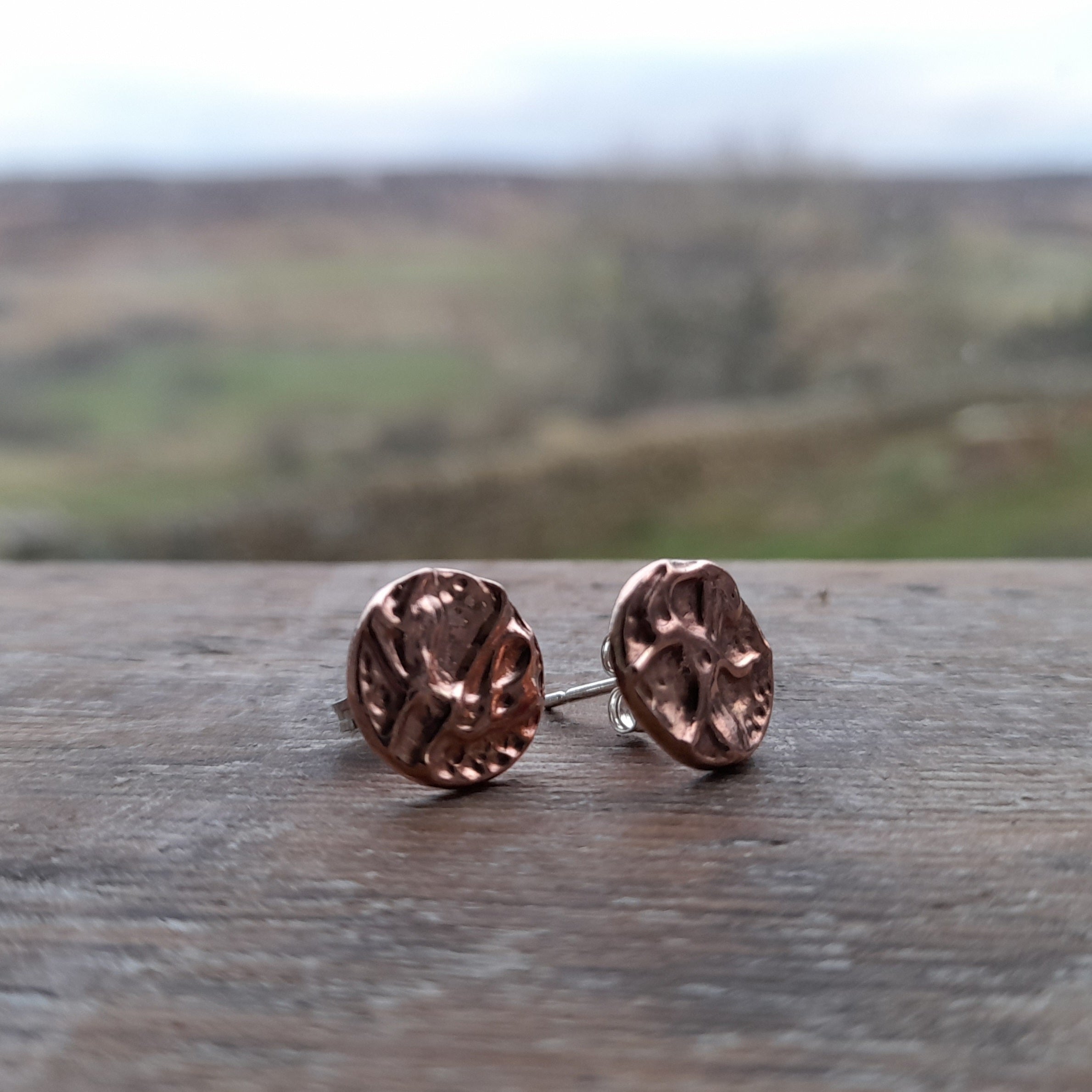 Copper earrings clearance studs