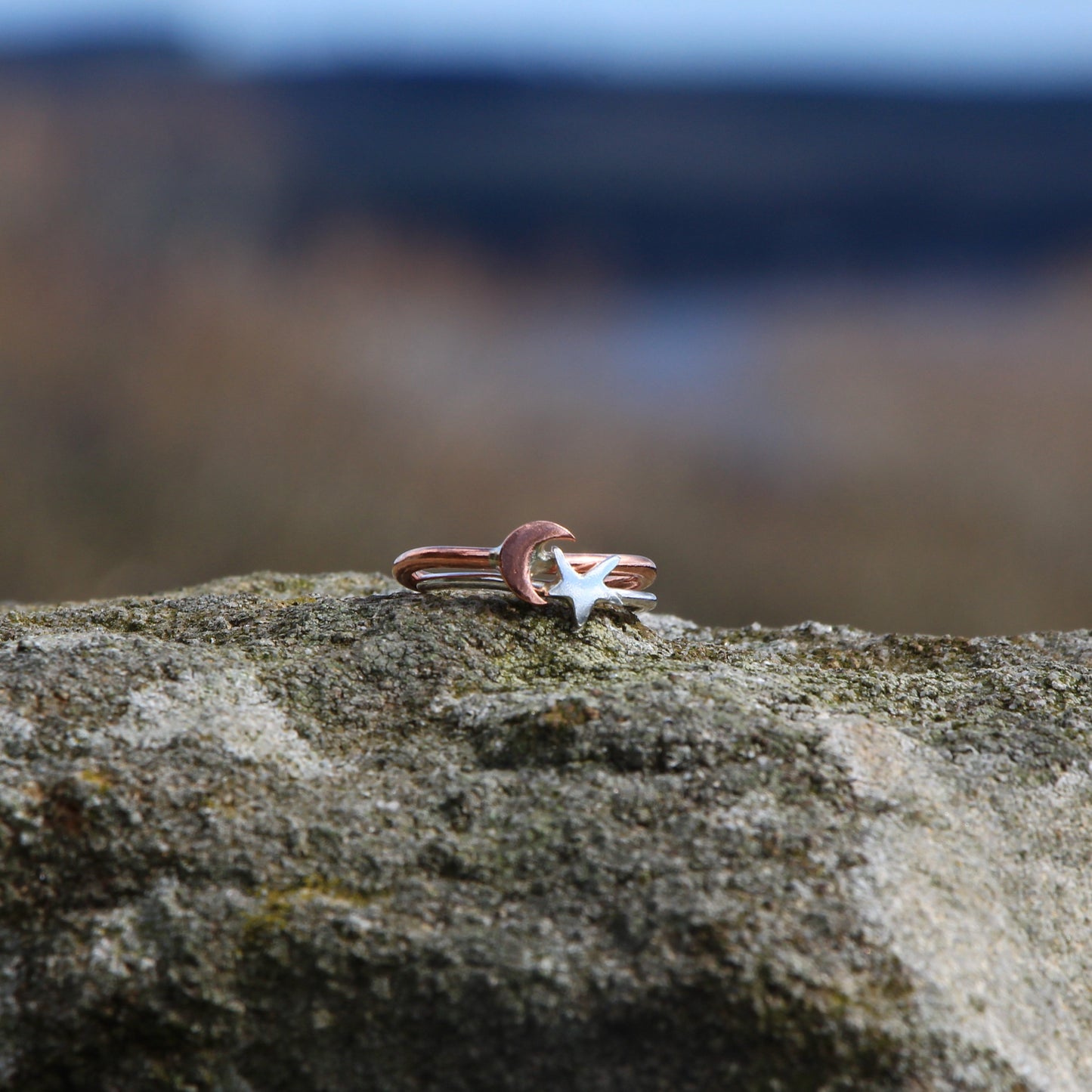 Handmade Silver Ring. Silver or Copper, Heart, Star or Crescent Moon.