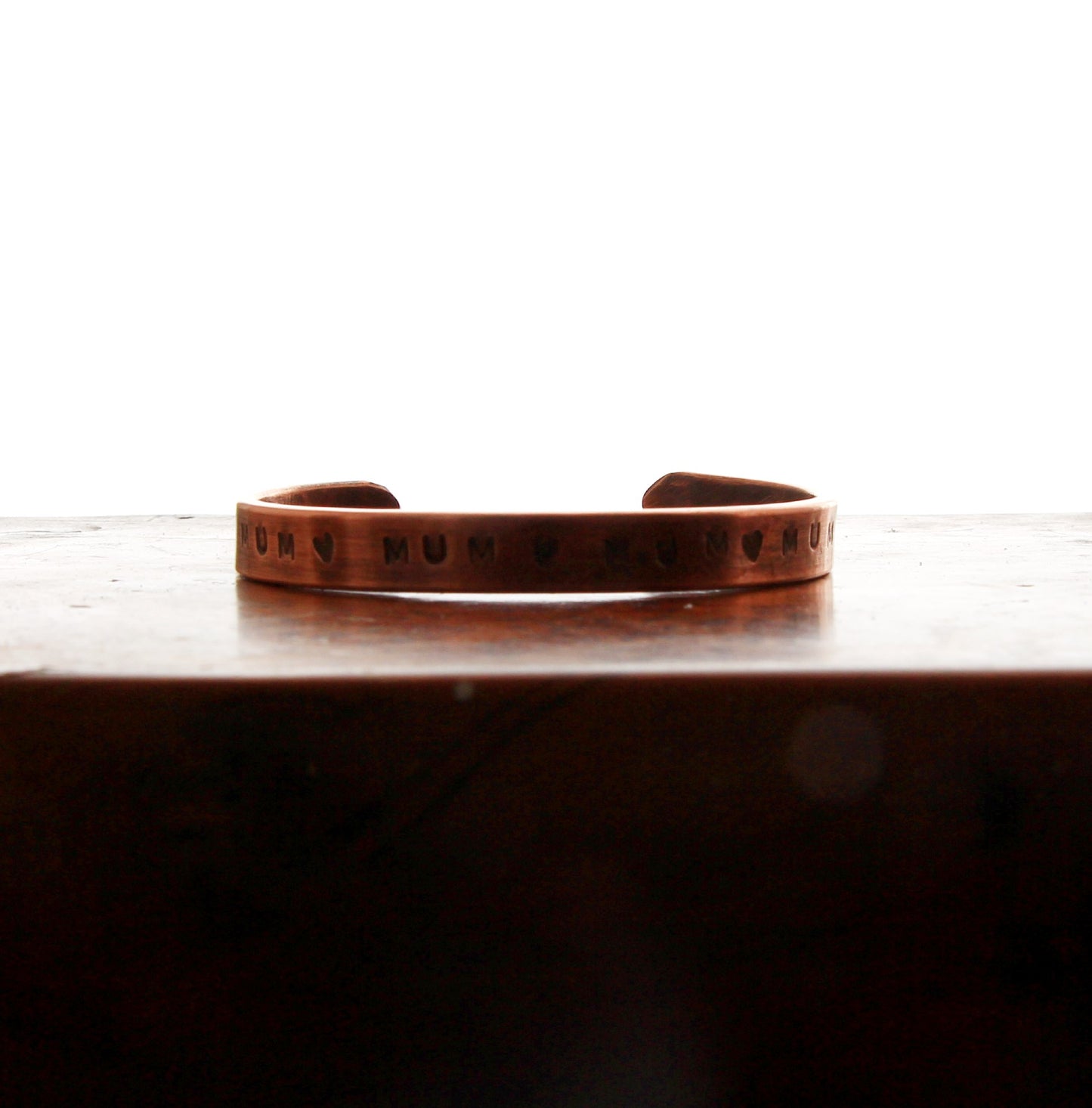 Handmade Personalised Copper Bracelet. Personalised Cuff Torque Bangle. Custom Bangle.