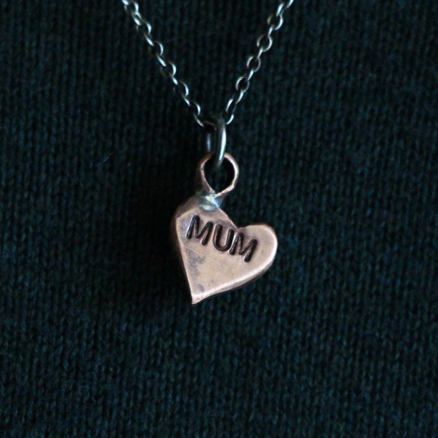 Heart Pendant. Copper Personalised Heart Necklace.